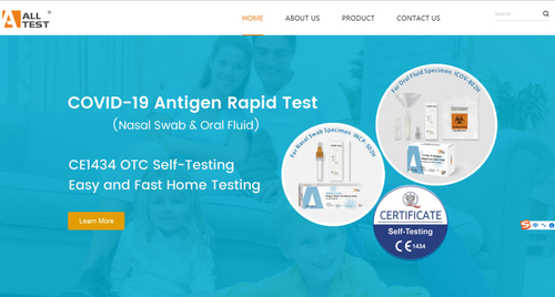 Latest company news about وب سایت تم ALLTEST BIOTECH COVID-19 اکنون فعال است