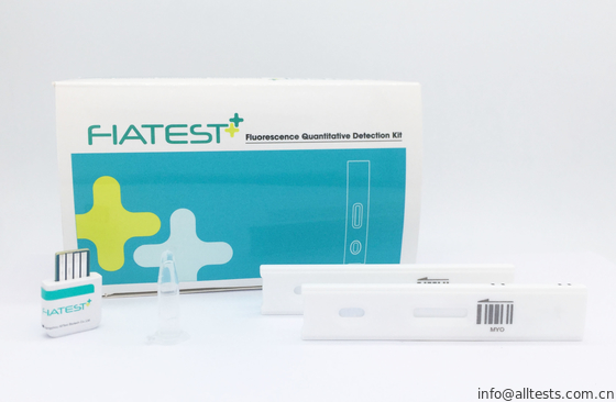 Good price کیت تست تشخیصی میوگلوبین (MYO) استفاده توسط آنالایزر ایمونواسی فلورسانس فلورسانس Fiatest در خون / سرم / پلاسما در انسان آنلاین