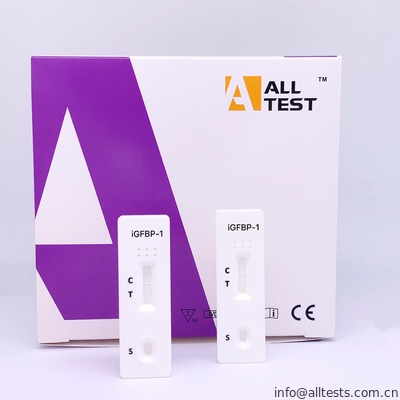 Good price سنجش ایمونوکروماتوگرافی جریان جانبی جانبی AllTest iGFBP-1 کاست تست سریع در تخلیه واژن آنلاین