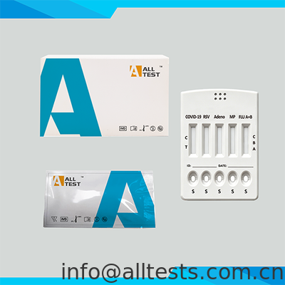 قیمت خوب کیت تست سریع ترکیبی آنتی‌ژن COVID-19/آنفولانزای A+B/RSV/آدنوویروس/مایکوباکتریوم پنومونیه با زمان خواندن ۱۰ دقیقه، دقت بالا و تفسیر بصری آسان آنلاین
