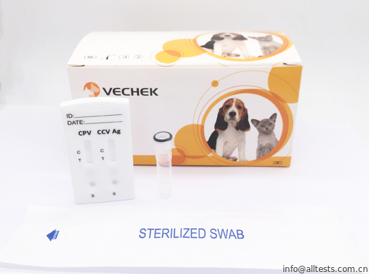 Good price Cpv + Ccv آنتی ژن Combo Rapid Diagnostic Kit Feces / Vomit 10 Kit size آنلاین