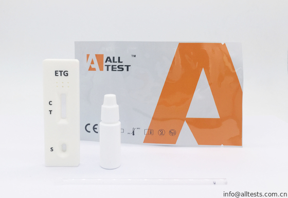 Good price 500ng تست سریع برای تشخیص الکل اتیل گلوکورونید در کل خون انسان / سرم / پلاسما با CE آنلاین