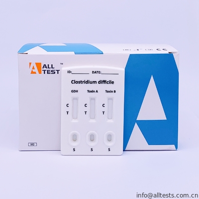 Good price Clostridium difficile GDH + Toxin A + B مدفوع کاست آزمایش سریع آنلاین